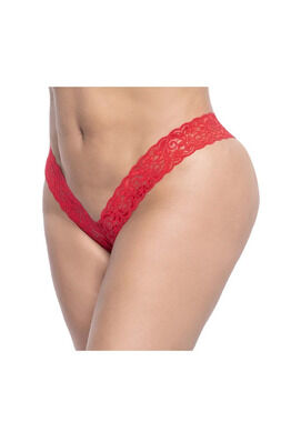 Mapale - 93X - Stretch Lace Boyshort with Vâ€‘Front - Red